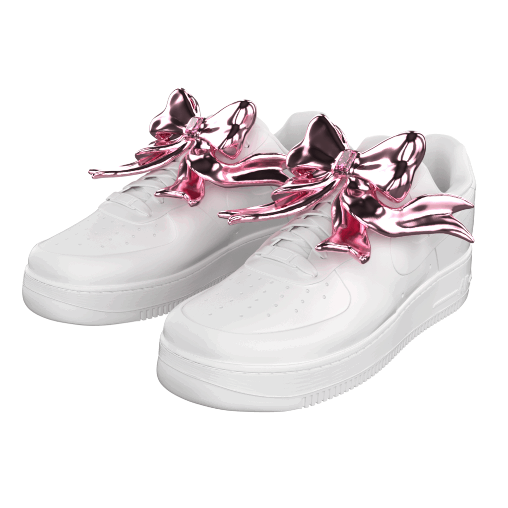 shoelry, gem, bow, pink, xtended identity, 3D printing