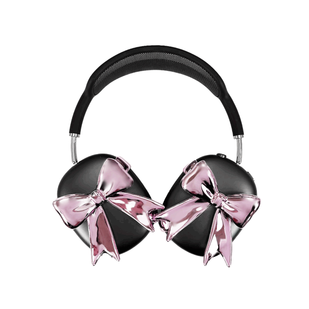 airpods cover, airpods max cover, ribbon, pink, xtended identity
