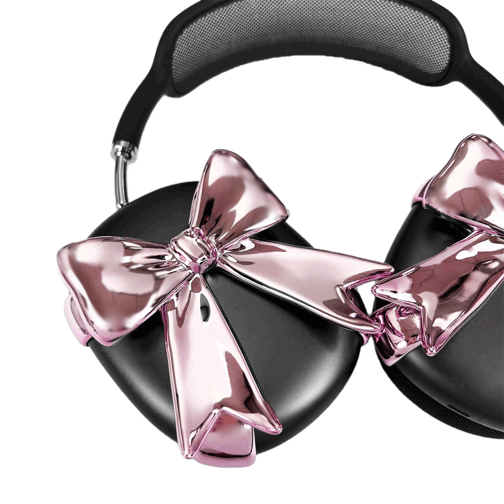 airpods cover, airpods max cover, ribbon, pink, xtended identity