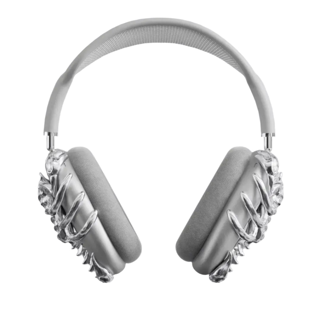 airpods cover, airpods max cover, scorpion, silver, xtended identity