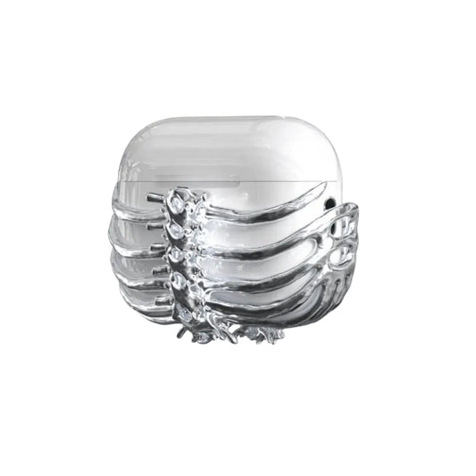 airpods cover, skeleton, silver, xtended identity
