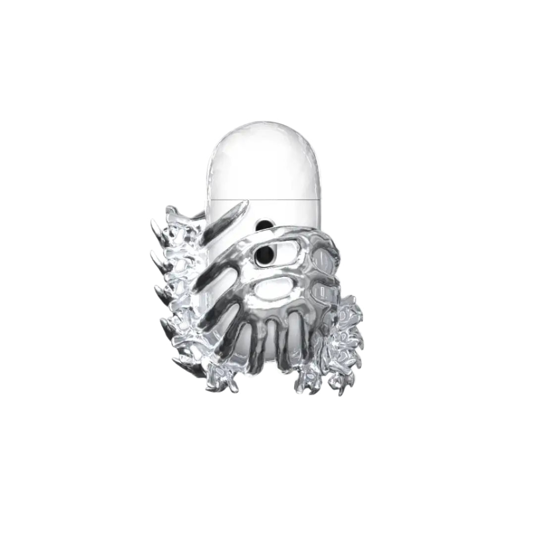 airpods cover, skeleton, silver, xtended identity
