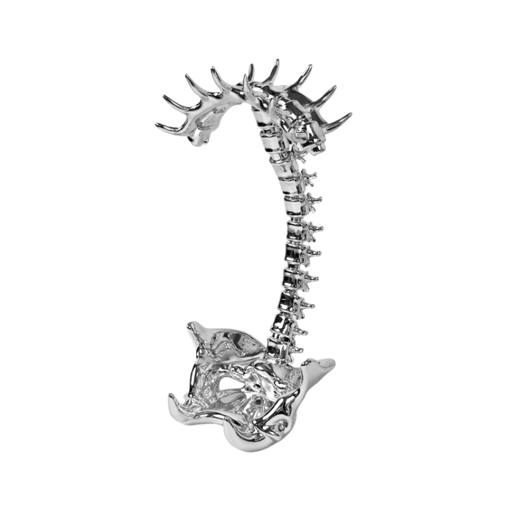 airpods max stand, skeleton, silver, xtended identity