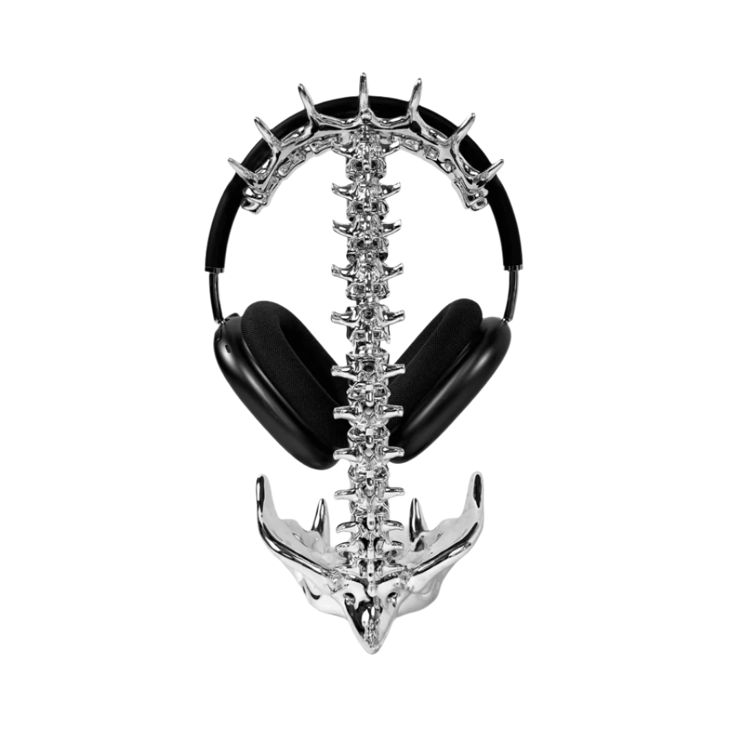 airpods max stand, skeleton, silver, xtended identity
