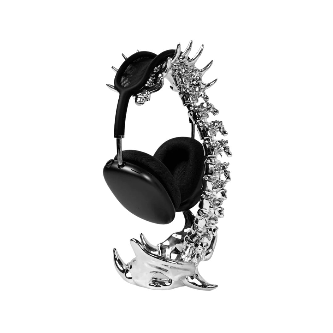 airpods max stand, skeleton, silver, xtended identity