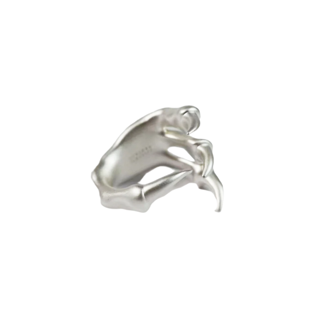 ring, skeleton hand, silver, white, xtended identity