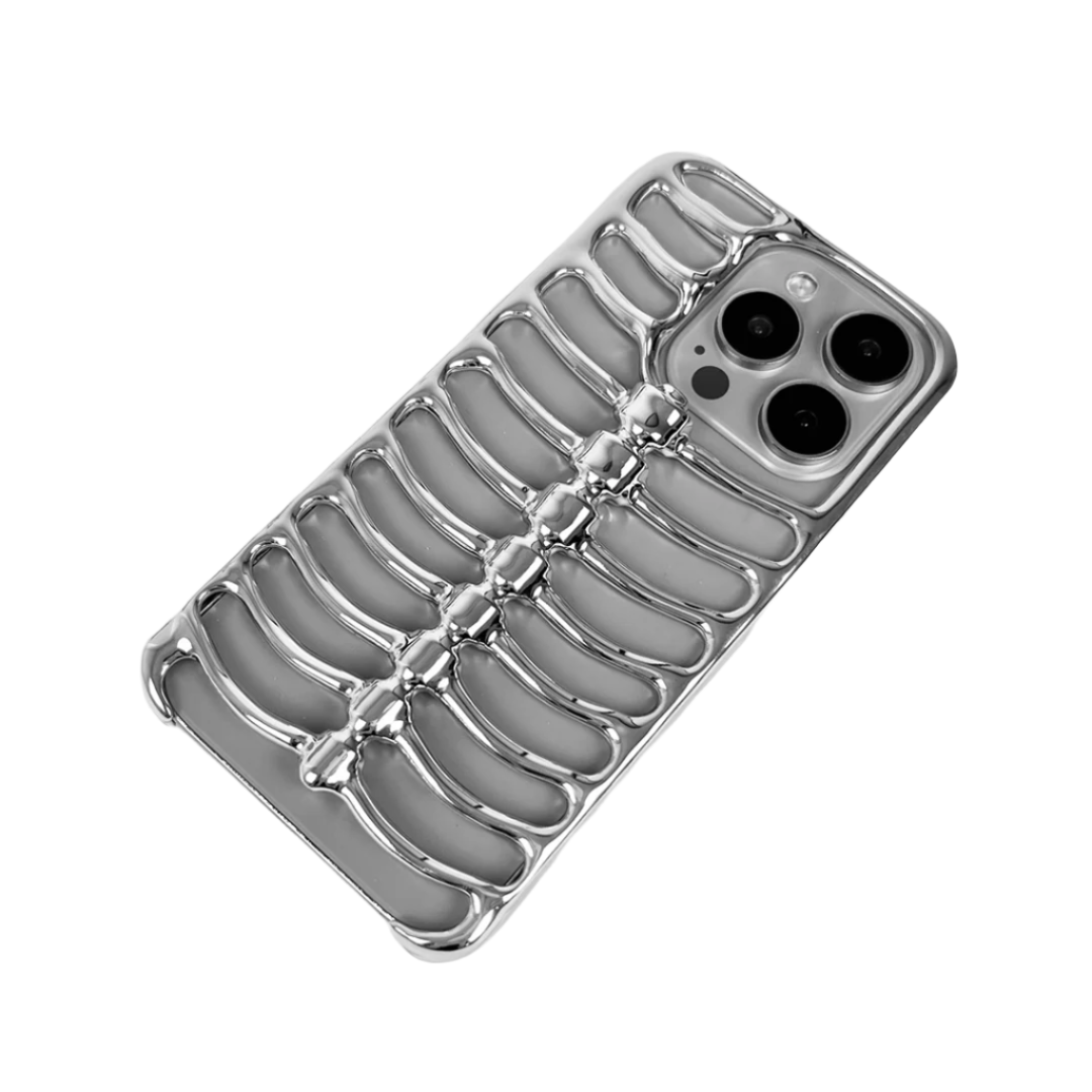iphone case, skeleton, silver, white, black, xtended identity