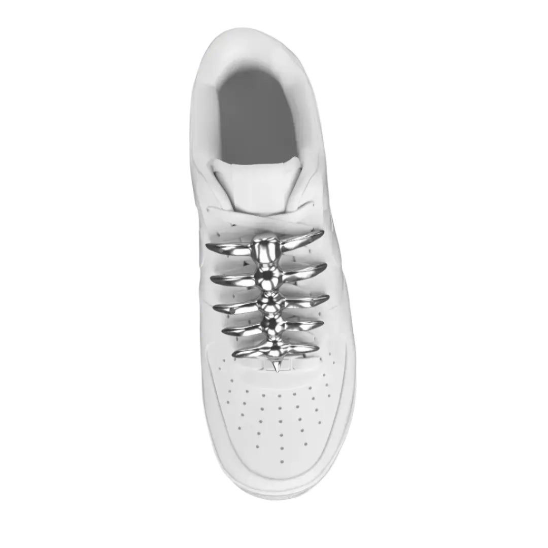 shoe accessory, skeleton, small, silver, xtended identity