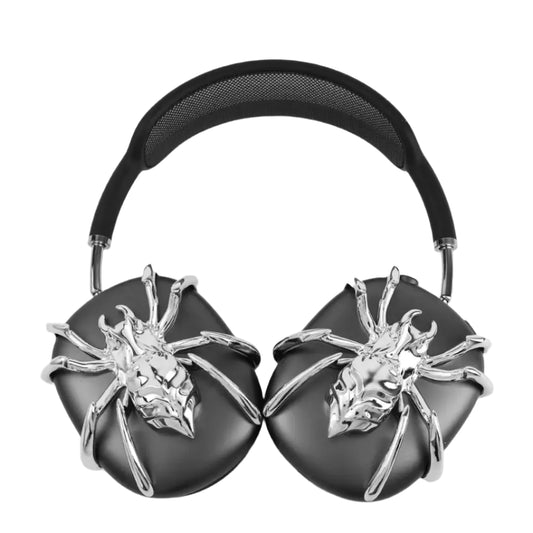 airpods cover, airpods max cover, spider, silver, xtended identity