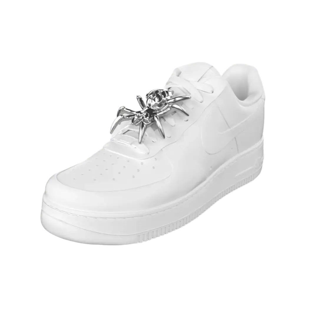 clip shoelry, spider, silver, xtended identity