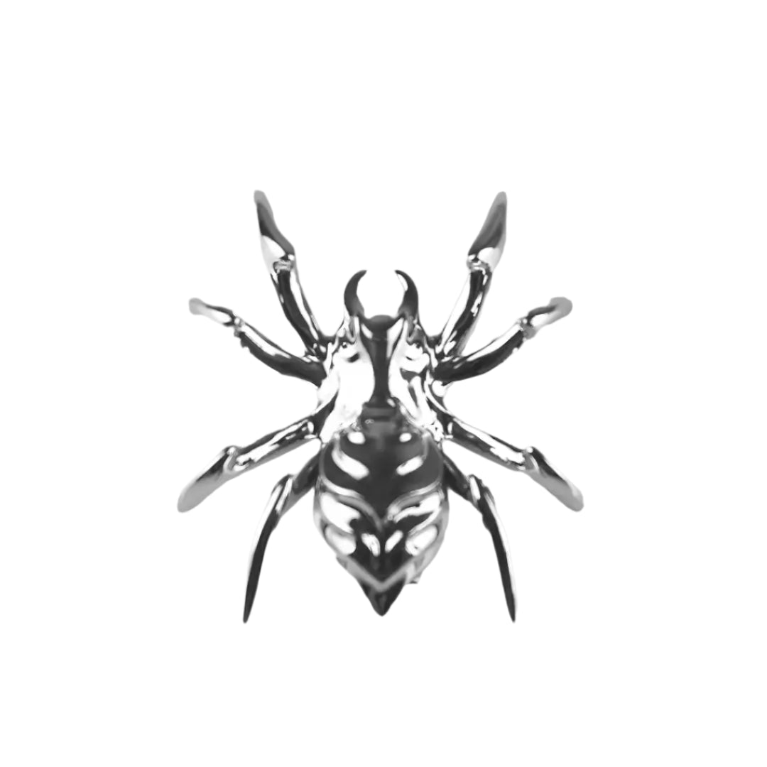 clip shoelry, spider, silver, xtended identity