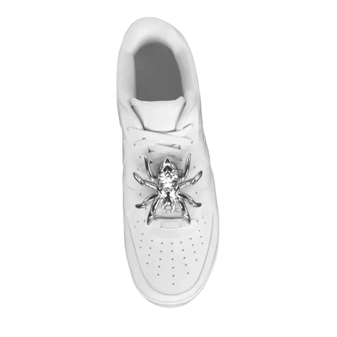 clip shoelry, spider, silver, xtended identity