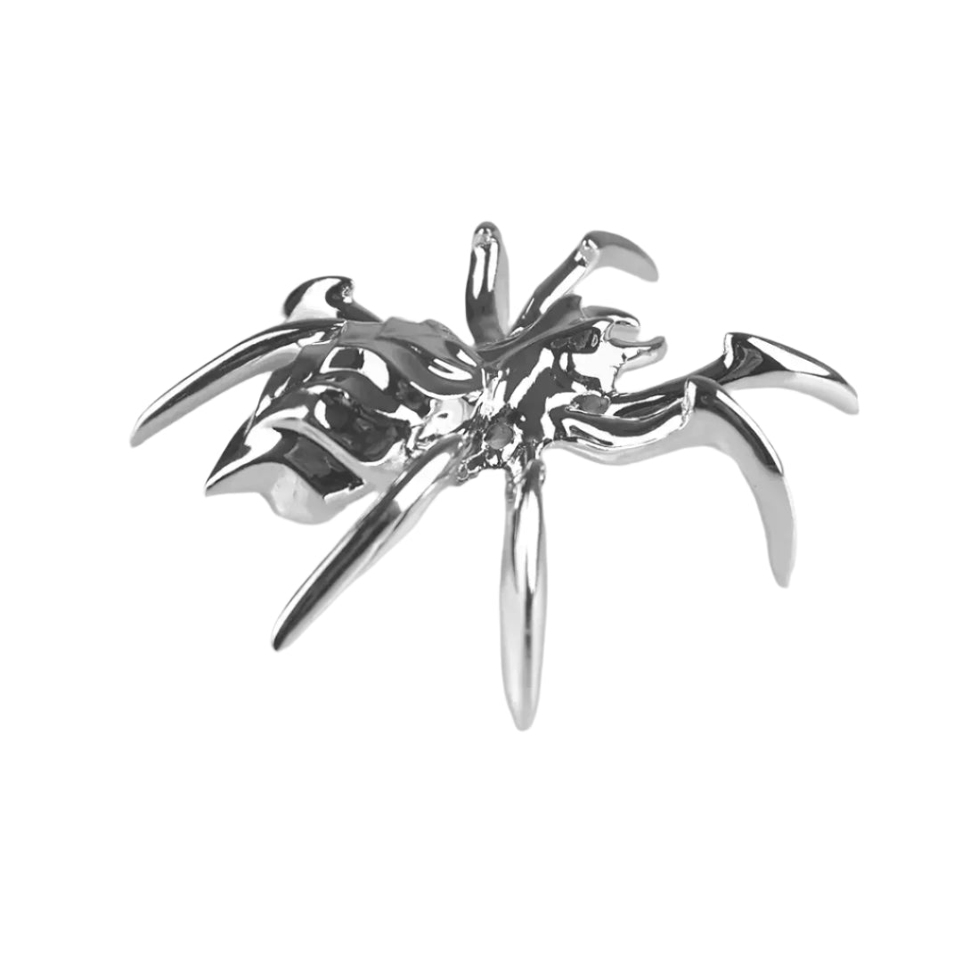 shoe jewelry, spider, silver, xtended identity