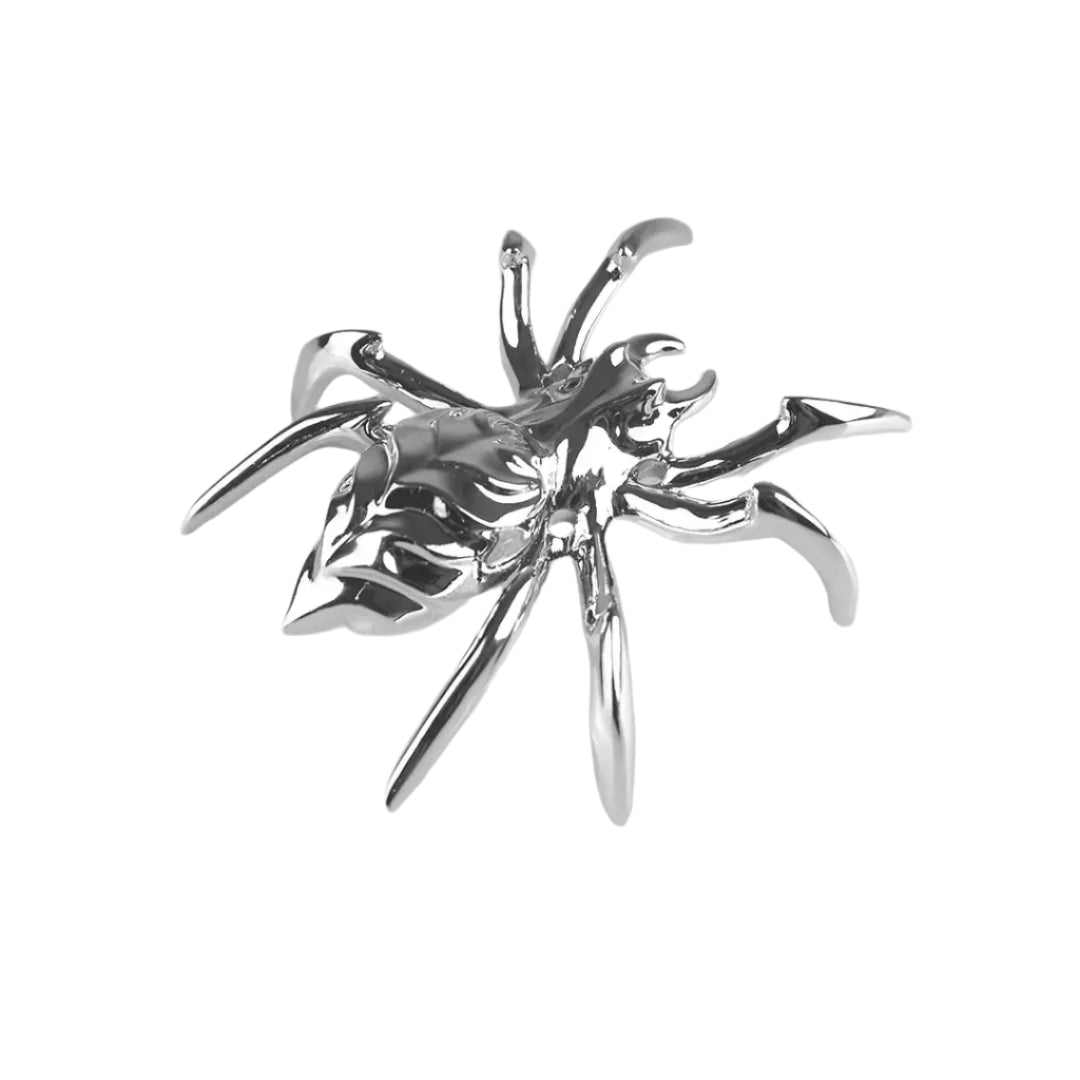 shoe jewelry, spider, silver, xtended identity