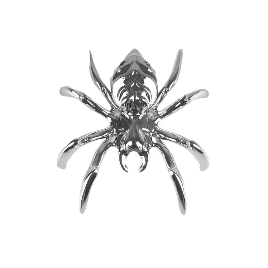 shoe jewelry, spider, silver, xtended identity