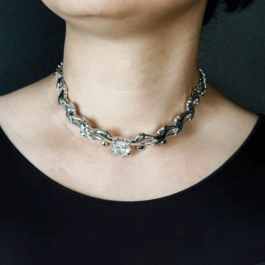 collar, spine, bone, silver, xtended identity