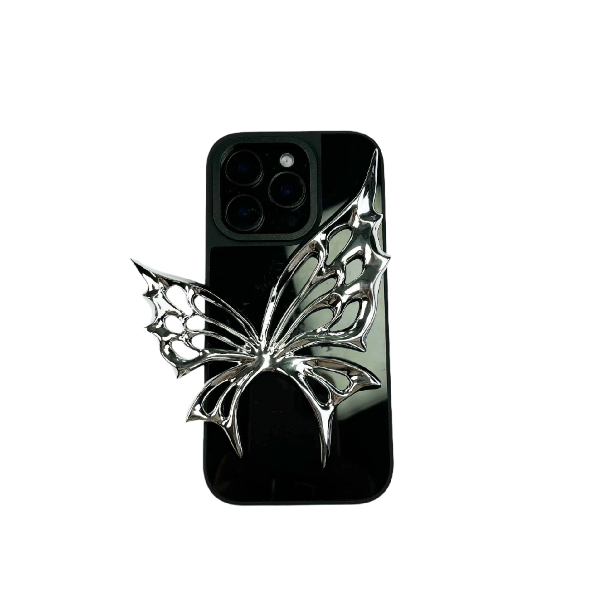 iphone case, butterfly, silver, black, xtended identity