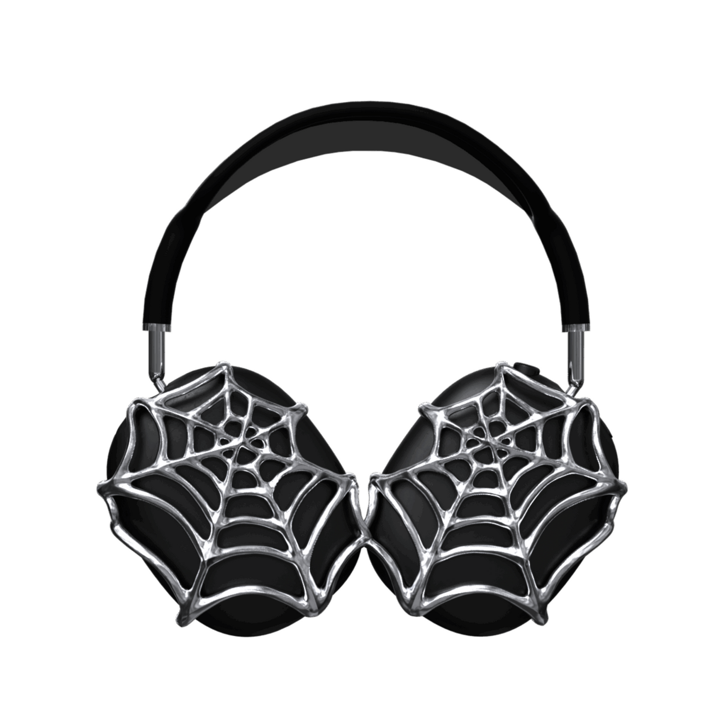 airpods cover, airpods max cover, webbed, silver, xtended identity