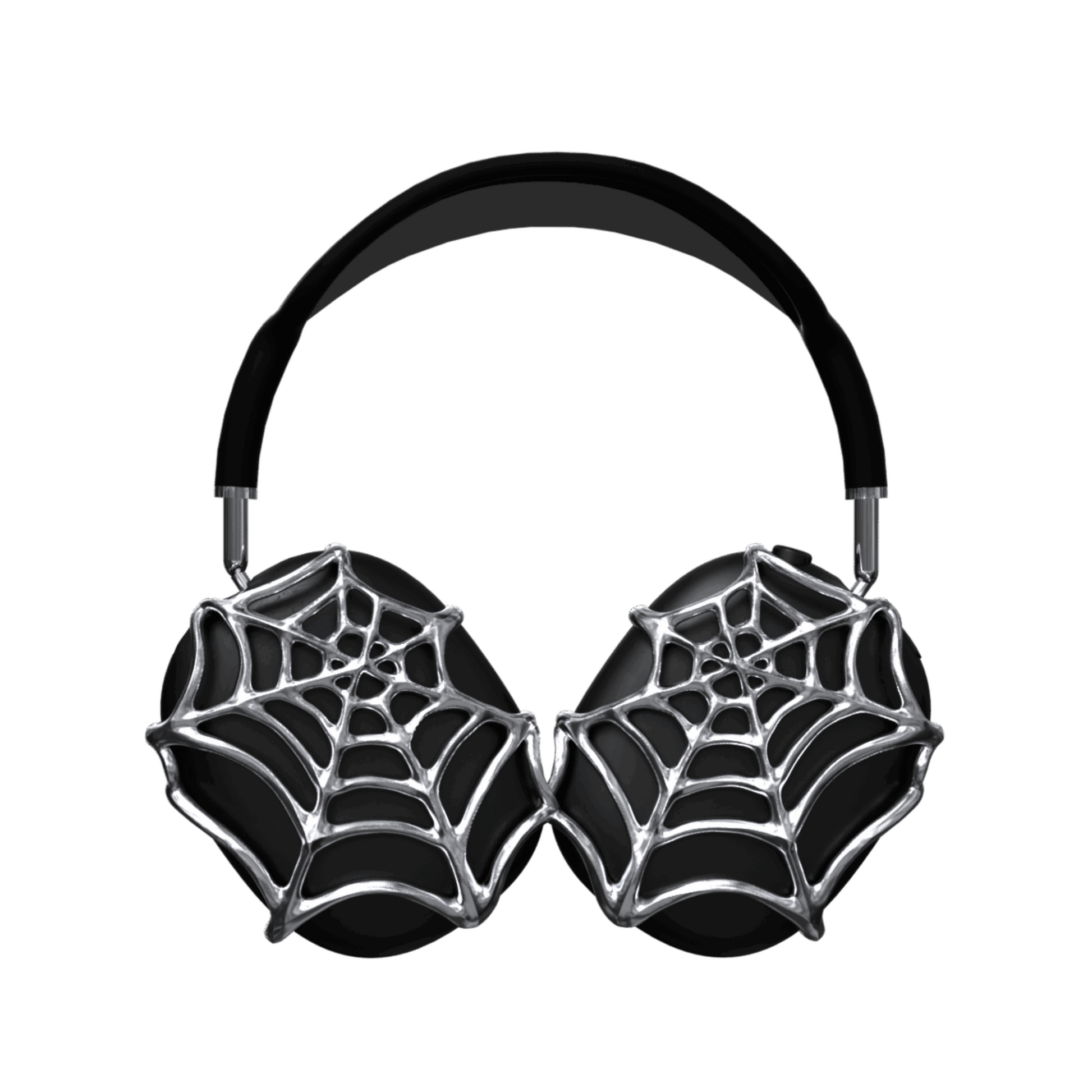 airpods cover, airpods max cover, webbed, silver, xtended identity